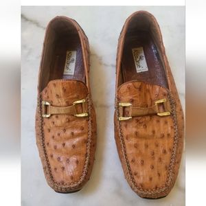 Ostrich skin driving shoes ultra comfortable size 9